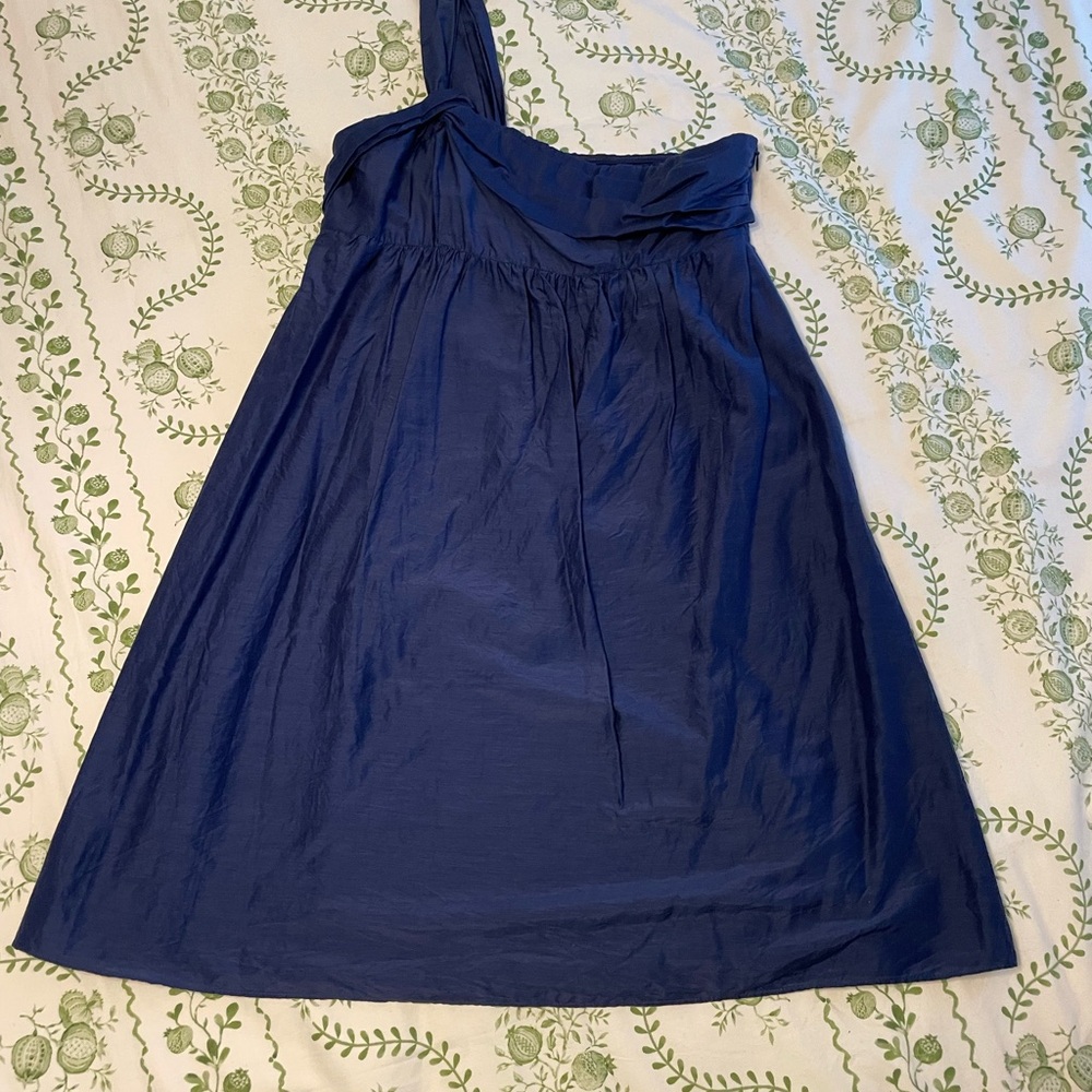 Elegant Blue One-Shoulder Dress